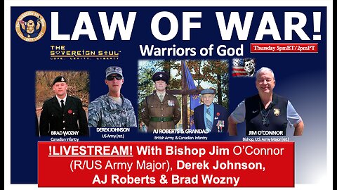 🛑LIVE🛑MILITARY⚔️MOVES, Tribunals, LAW of WAR w/Jim O'Connor, Derek Johnson, AJ Roberts & Brad Wozny