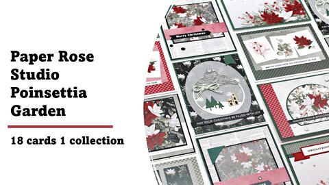 Paper Rose Studio | Poinsettia Garden | 18 cards 1 collection