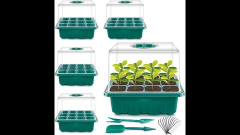 NEWKITS Seed Starter Tray with Grow Light, Plant Germination Starter Kit Seed Starter kit with...