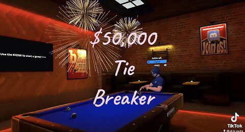 $50,000 tie-breaker wager! Blackhole Pool in vr. #gaming #vr #meta #quest #blackholepool #diznuts #1