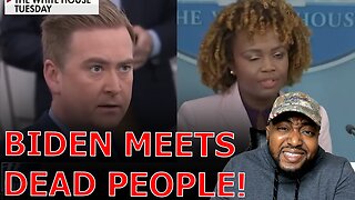 Karine Jean Pierre Cries About Jan 6th After Confronted On Joe Biden Meeting With Dead People!