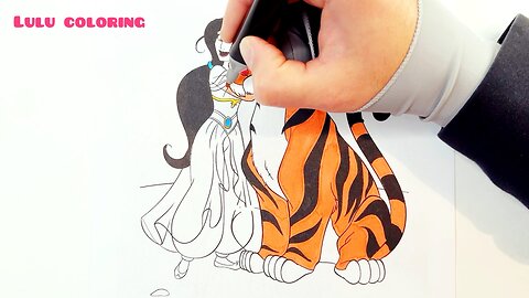Princess Jasmine/ coloring page #draw #craft #art.