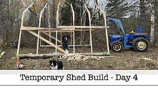 Starting the Build on the Temporary Shed - Day 4