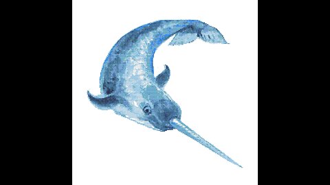 NARWHAL MAJESTY Cross Stitch Pattern by Welovit Cross Stitch | welovit.net | #welovit #crossstitch