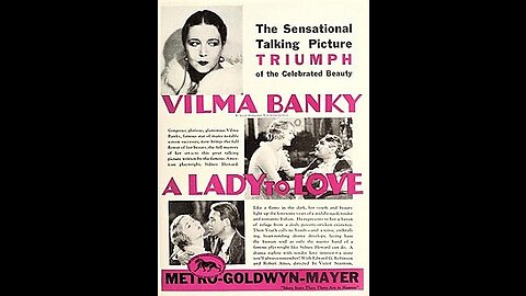 A LADY TO LOVE 1930, full movie, Romance.