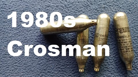 Vintage CROSMAN AIRGUNS POWERLET CO-2 Gas Cartridge, Small Neck 12 Gram, 1980s, NO. 3039845?