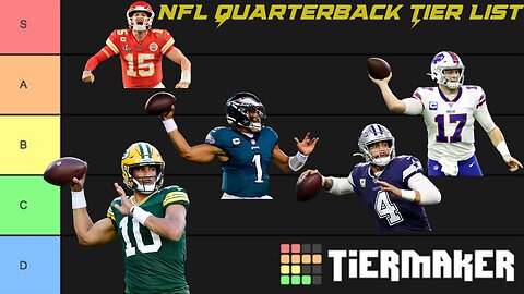 Ranking The Best NFL Quarterbacks Tier List | 2024 NFL Tiermaker