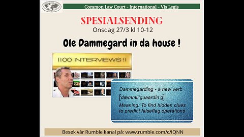 27.3.24: Ole Dammegård: SPESIALSENDING I PÅSKEN