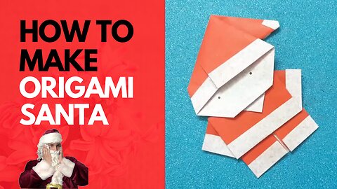 Diy Christmas Origami Santa Easy Holiday craft / How to make a Paper Christmas Ornament Holiday