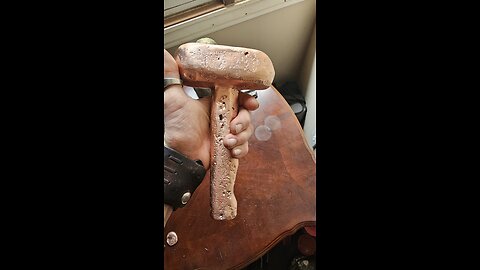 Casting a hammer out of solid copper.