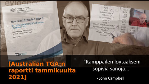 John Campbell käsittelee Australian TGA:n biodistribuutio- dataa (suom.)