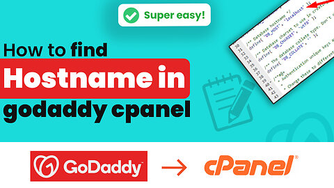 How to find hostname in GoDaddy cPanel