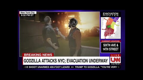 Godzilla is upset over the death of George Floyd
