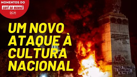 A queima da estátua de Pedro Alvares de Cabral | Momentos