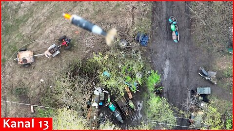 Ukrainian drone targets motorcycles that Russians sought to use to flee area