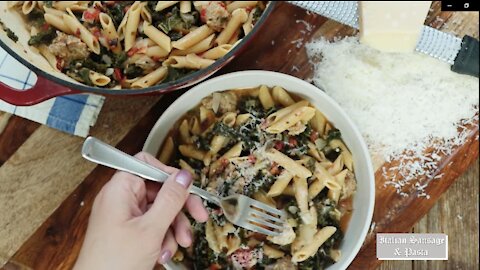 Italian Sausage & Kale One-Pot Pasta