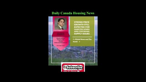 Strong price growth expected for Hamilton || Canada Housing News || Toronto Real-Estate Market ||