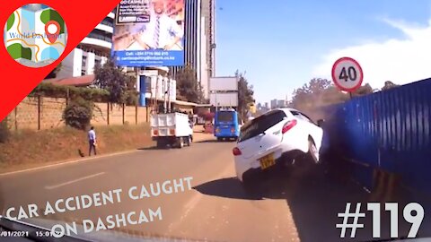 Another Sleepy Driver Bites The Dust After Hitting Concrete Barrier - Dashcam Clip Of The Day #119
