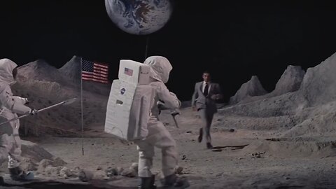 James Bond crashes the filming of the moon landing (1971)