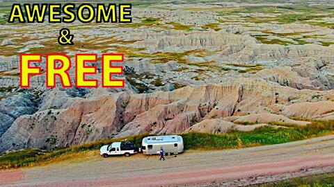 😍 FREE "DISPERSED" RV CAMPING (BOONDOCKING) in South Dakota Badlands