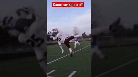 🏈 game saving interception 🤯 make sure listen to the announcers call too 😂 #highlights