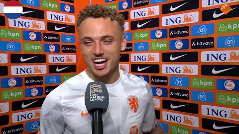 Noa Lang blij na eerste interland goal:'Mooi dat het in mijn eigen stad is, alsof het zo moet zijn.'