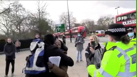 A London man gave 'free hugs'