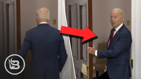 Biden Handlers CRINGE When He Turns Around and Goes Off Script To Embarrass Himself