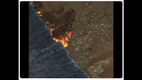 Wildfires in Hawaii: Lahaina, Kawaihae, Maui; timelapse and satellite