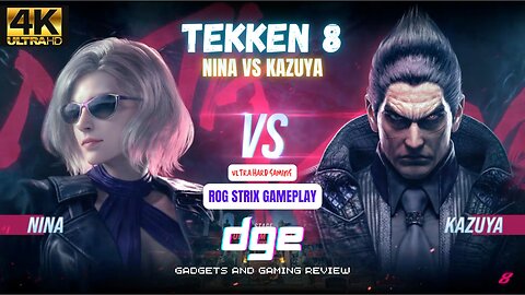 Nina VS Kazuya Tekken 8 Ultra Hard Gaming ROG Strix 4K Gameplay