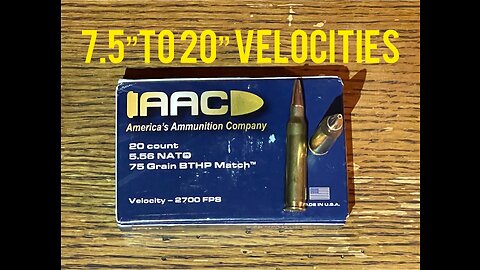 AAC 75 gr BTHP Match 5.56 NATO Velocities