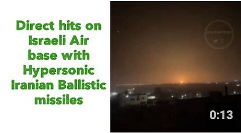 LIVE NOW: Direct hits on Israeli Air base with Hypersonic Iranian Ballistic missiles!