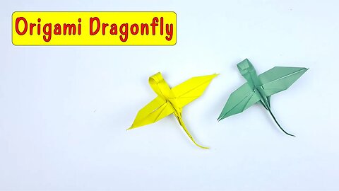How to Make an Origami Dragonfly/Origami Easy Paper Crafts