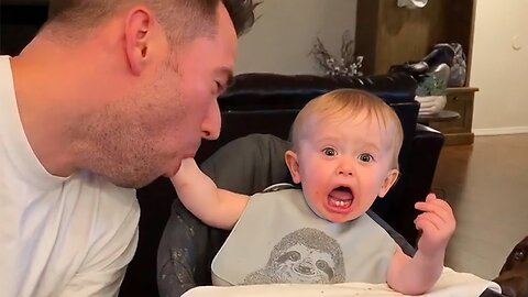 What Will Happen When Baby Play With Daddy ? | Funny Baby And Daddy Videos