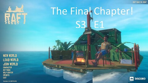 Raft - Hard Mode / Raft Update V1 - The Final Chapter/ S3 E2 - basic raft so far..