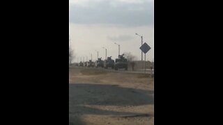 Ukrainian Citizen Tries To Block Russian Vehicles From Entering