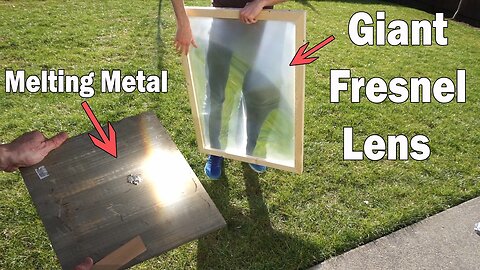 2,000°F Solar Power! Melting Metal With A Giant Magnifying Glass