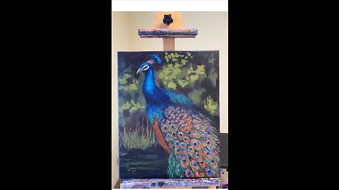 Painting A Beautiful Peacock Was So Fun! How to Paint A Peacock Acrylic Art
