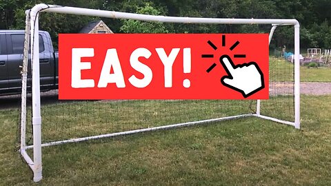 Homemade DIY Soccer Goal Made out of PVC
