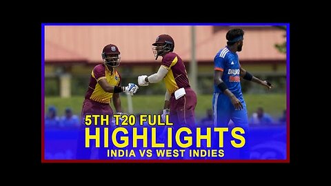 5th T20 Full Match Highlights | India vs West Indies 5th T20 Highlights Series 2023