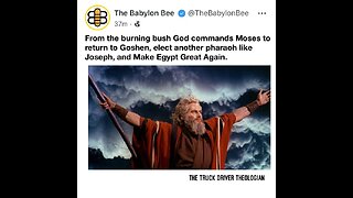 God Did Not Tell Moses To Go Back & Make Egypt Great Again