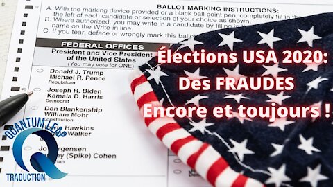 USA 2020 : Il s'agit d'une fraude électorale généralisée, pré-planifiée et pré-imprimée.