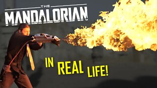 TESTING the Mandalorian FLAMETHROWER Gauntlet!! (REAL METAL)