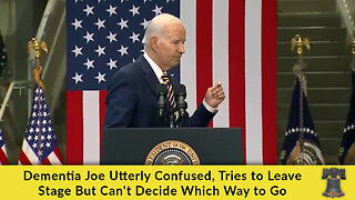 Dementia Joe Utterly Confused, Tries to Leave Stage But Can't Decide Which Way to Go