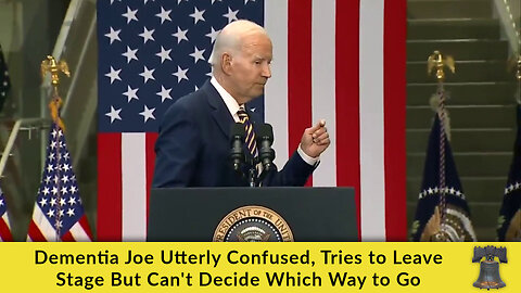 Dementia Joe Utterly Confused, Tries to Leave Stage But Can't Decide Which Way to Go