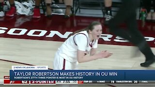 Taylor Robertson sets OU three-point record