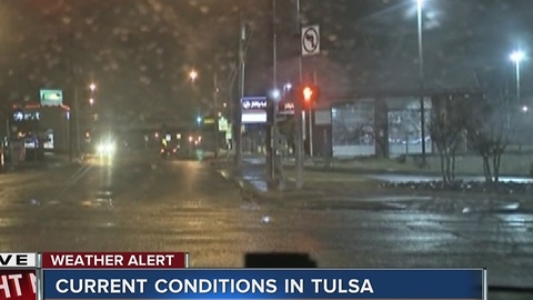 Winter Weather coverage: Early morning conditions in Tulsa