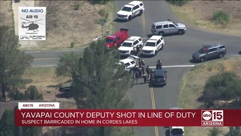 Yavapai County deputy shot, suspect barricaded, sheriff's office says