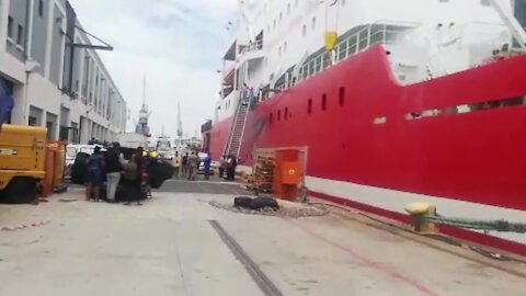 South Africa - Cape Town - Environment, Forestry and Fisheries, will bid farewell to the SA Agulhas II (Video) (rPh)
