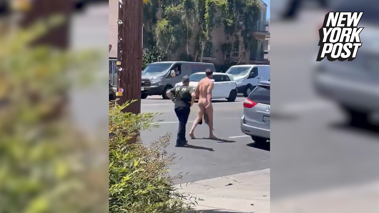 Naked Man Steps Out Of Truck After Crash In Van Nuys Walks Away From Scene